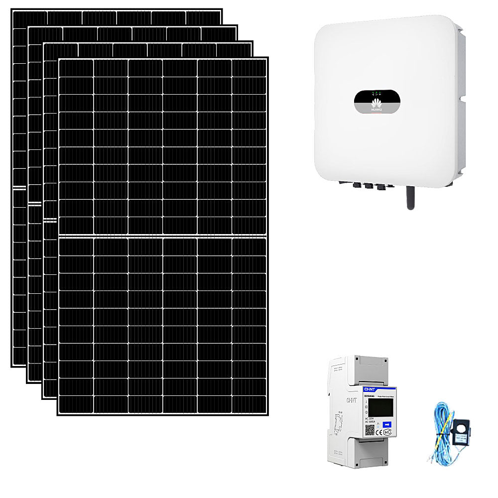 Kit fotovoltaico 4 kWp connesso in rete con pannelli ed inverter Huawei Battery ready | 4KWHUA