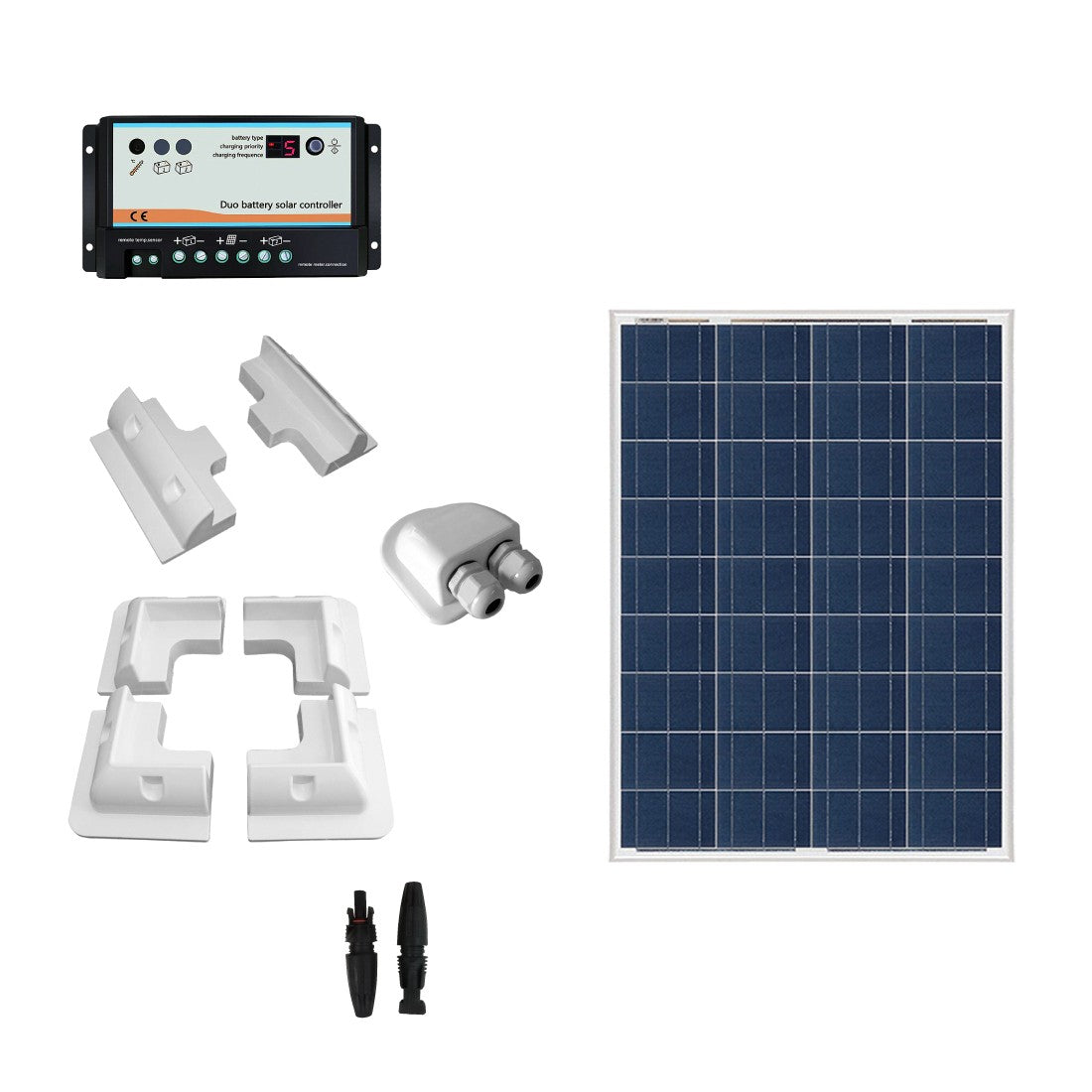Kit fotovoltaico per camper con pannello 80Wp poli | CAMP80B