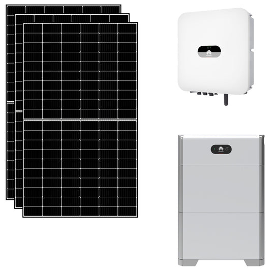 Kit fotovoltaico 3 kWp con accumulo 10 kWh con pannelli, inverter e batterie Huawei