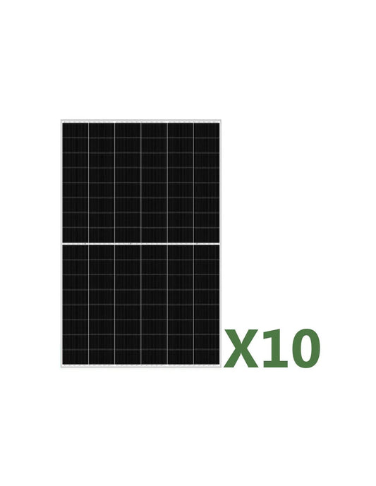 Set di 10 pannelli solari fotovoltaici bifacciali 455W tot. 4550W mono EGING PV
